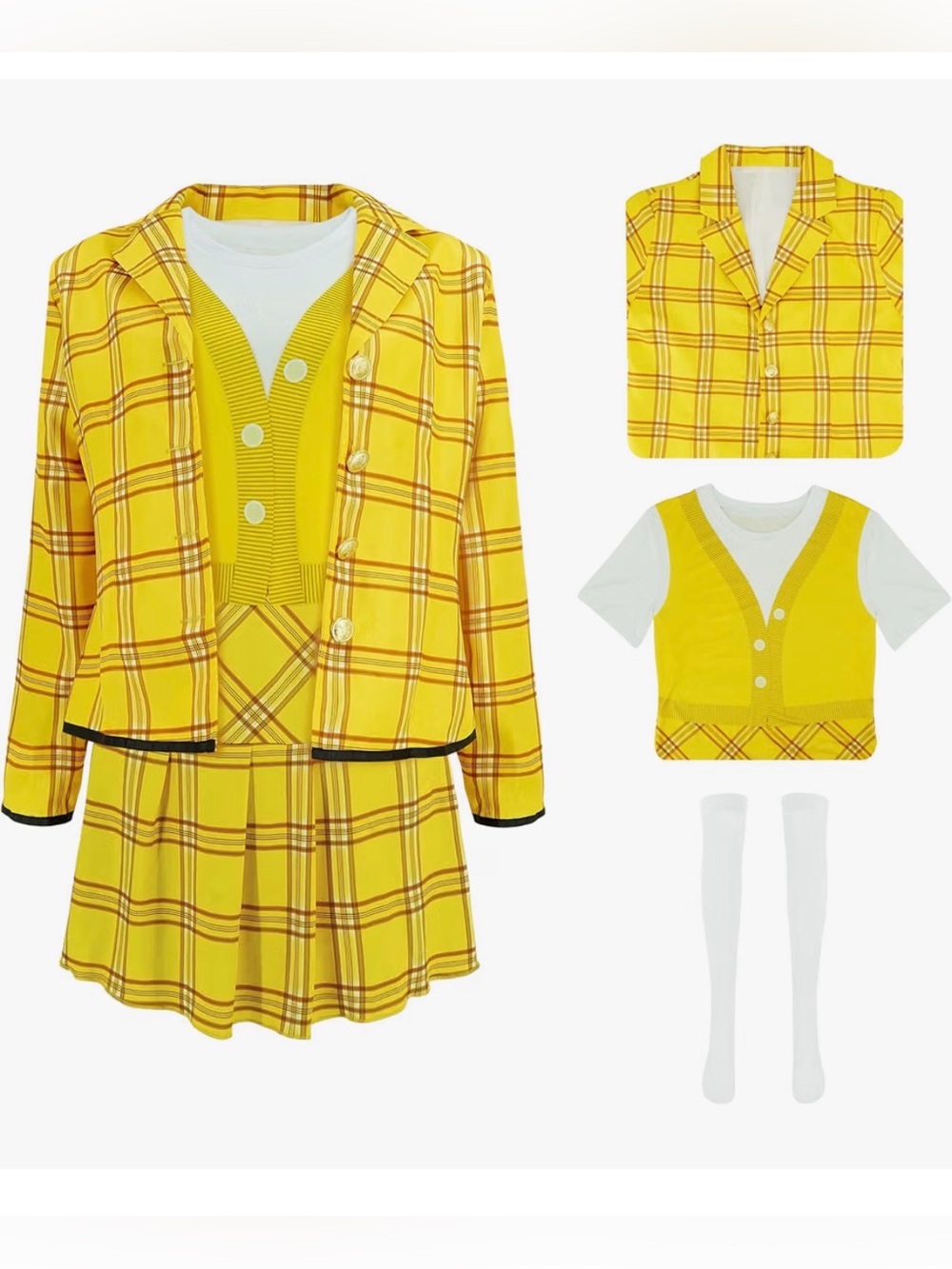 💕NWT Adorable Clueless Movie Halloween Costumes School Girl Outfit Cher & Dionne - Picture 5 of 13